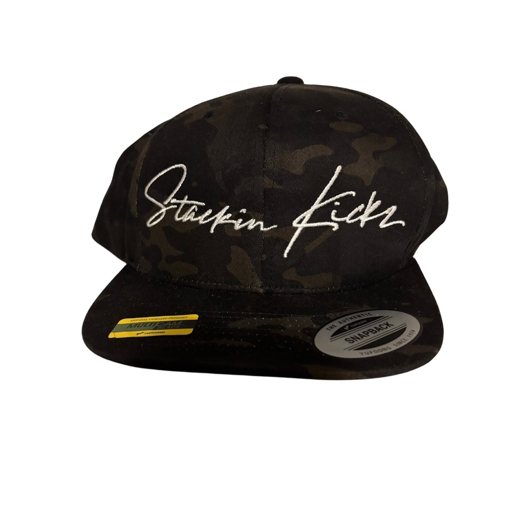 Unisex Adult Stackin Kickz Sneakerhead Snapback Cap in Camo NWOT